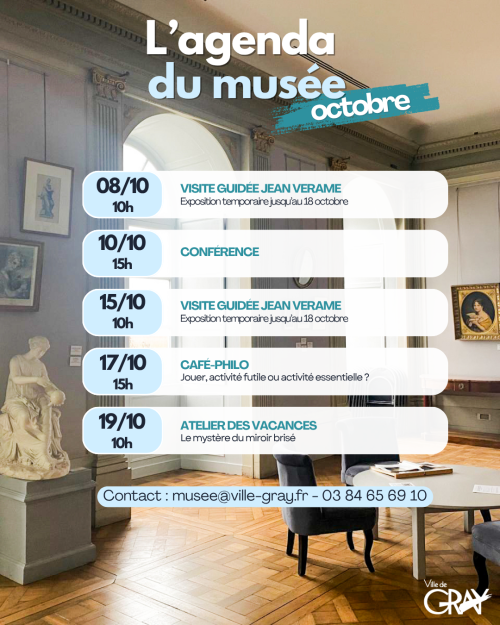 L'agenda du musée Baron Martin Gray - octobre
