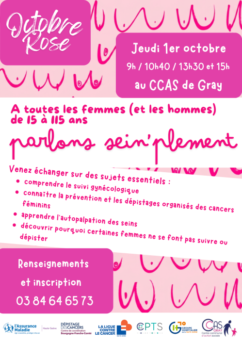 atelier de sensibilisation octobre rose Gray