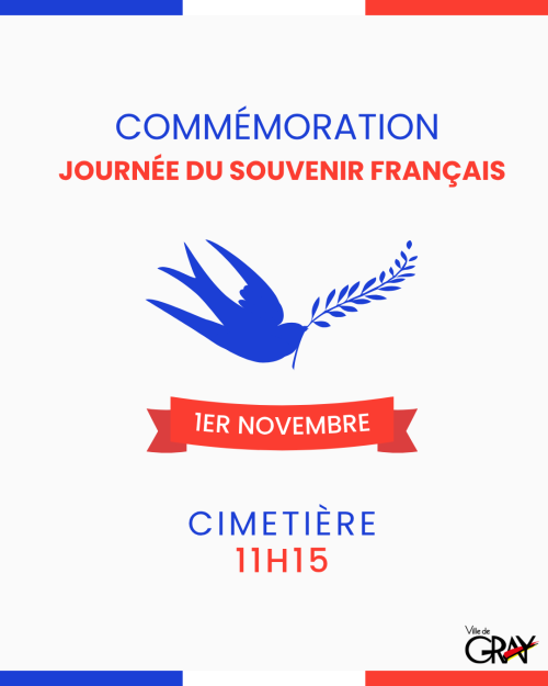 commémoration journée du souvenir français Gray