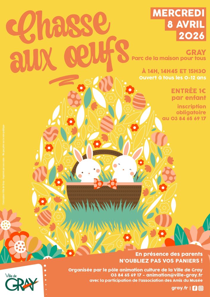Chasse aux oeufs 2026 à Gray Chasse aux oeufs 2026 à Gray