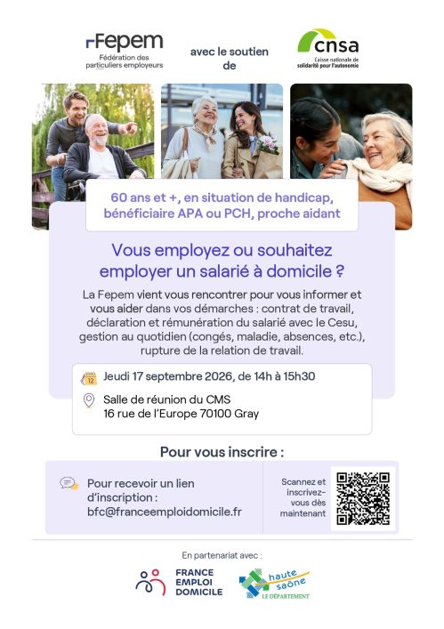 réunion emploi à domicile Gray